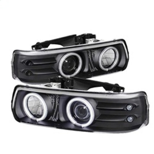 Spyder Chevy Silverado 1500/2500 99-02Projector Headlights CCFL Halo LED Black PRO-YD-CS99-CCFL-BK - Mammoth Racing -