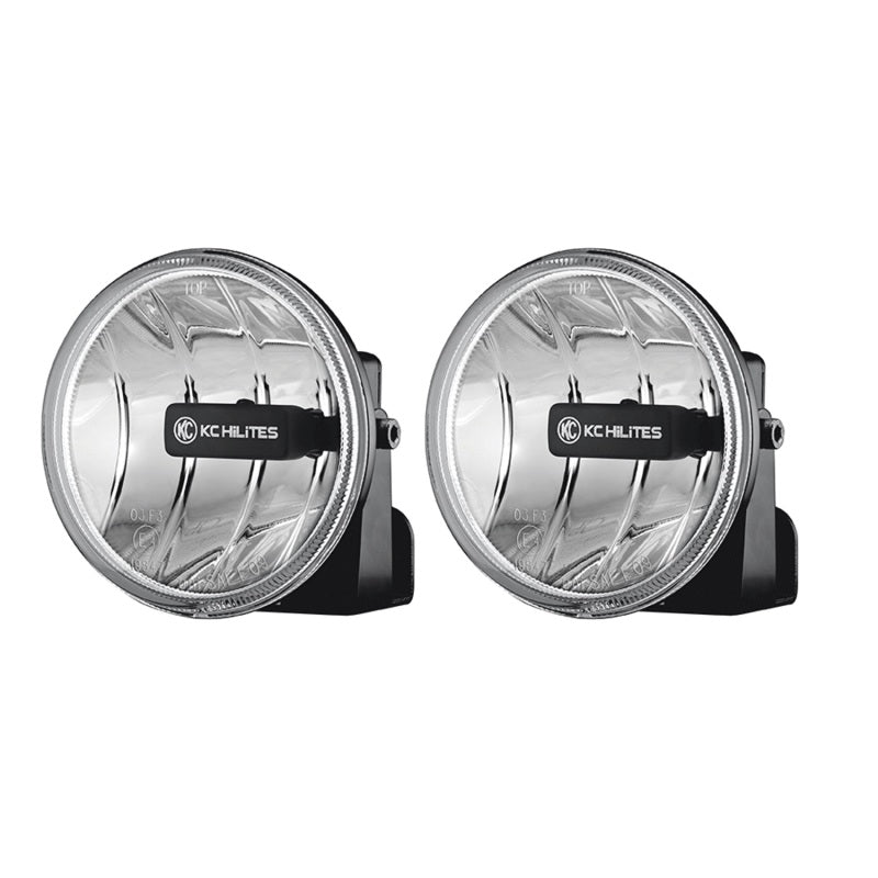 KC HiLiTES 4in. Gravity G4 LED Light 10w Sae/ece Clear Fog Beam (Pair Pack System) - Mammoth Racing -