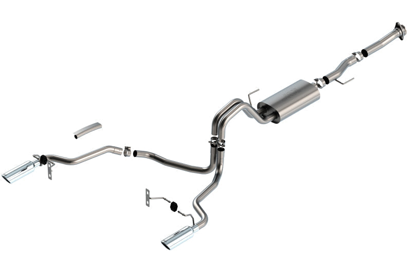 Borla F-150 2021 5.0L 2dr RC SB (122.8 WB) XL/XLT 3/2.25 SRE Cat-Back S-Type Chrome Tips - My Store
