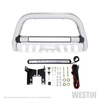 Westin 2005-2015 Toyota Tacoma Ultimate LED Bull Bar - Chrome - Mammoth Racing -