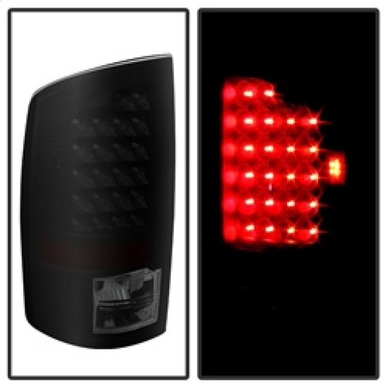 Xtune Dodge Ram 02-06 1500 / Ram 2500/3500 03-06 LED Tail Light Black Smoke ALT-JH-DR02-LED-BKSM - Mammoth Racing -