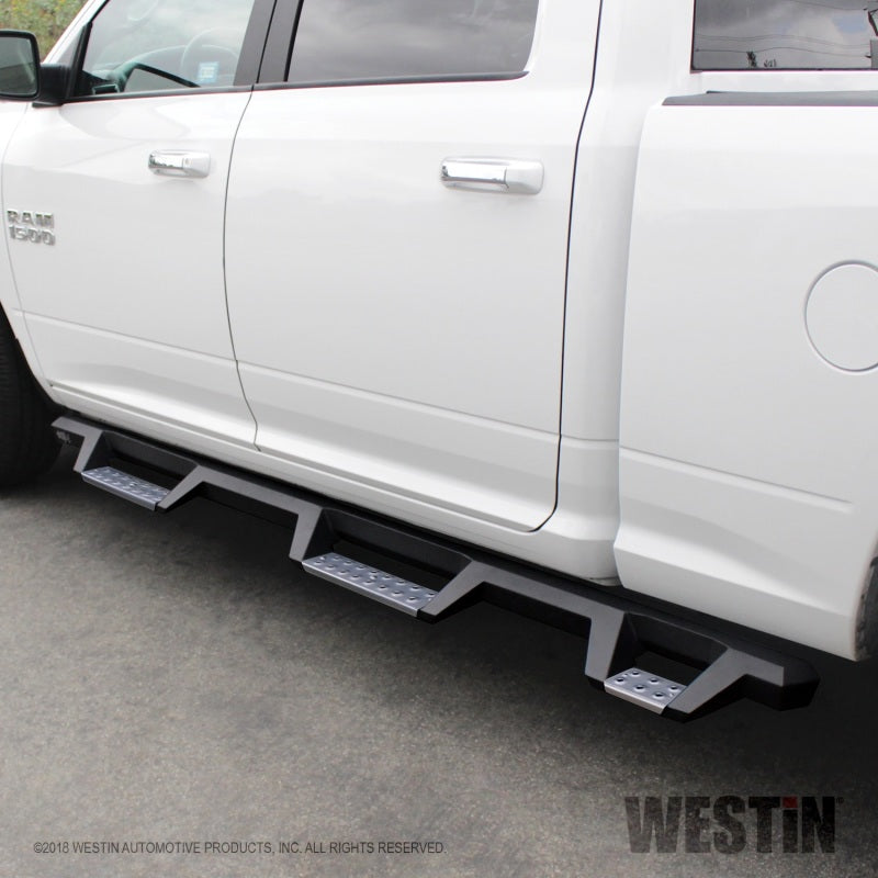 Westin 19-23 1500 Classic CC / 10-23 2500/3500 CC 6.5ft. HDX SS Drop W2W Nerf Step Bars - Tex. Blk - Mammoth Racing -