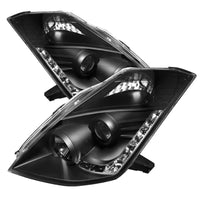 Spyder Nissan 350Z 06-08 Projector Headlights Xenon/HID Model- DRL Blk PRO-YD-N350Z06-HID-DRL-BK - Mammoth Racing -