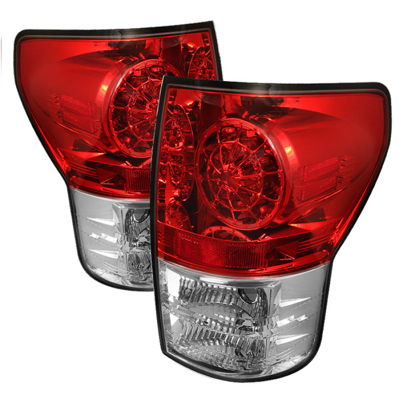Spyder Toyota Tundra 07-13 LED Tail lights Red Clear ALT-YD-TTU07-LED-RC - Mammoth Racing -