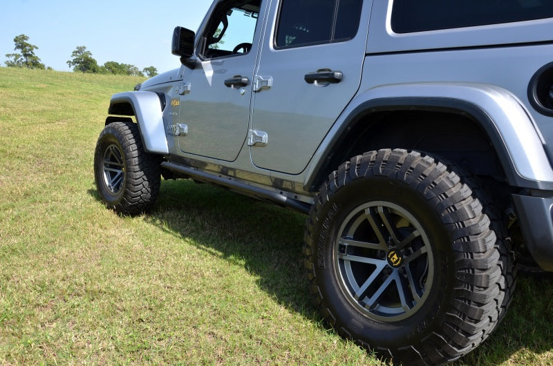 N-Fab Trail Slider Steps 18-20 Jeep Wrangler JL 4 Door SUV - SRW - Textured Black - Mammoth Racing -