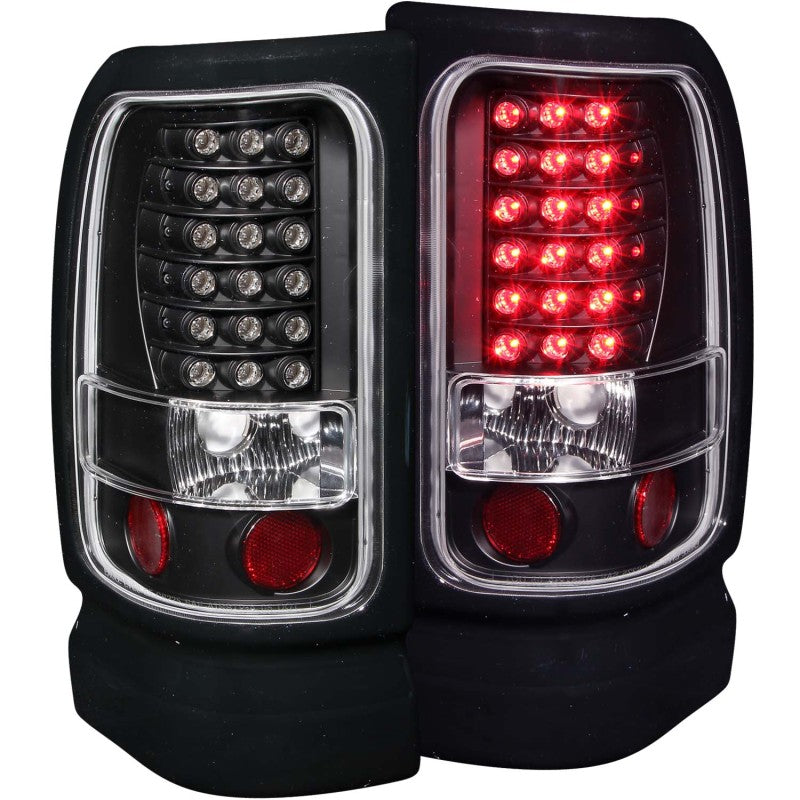 ANZO 1994-2001 Dodge Ram LED Taillights Black - Mammoth Racing -