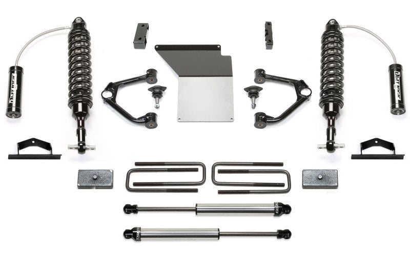 Fabtech 14-18 GM K1500 w/OE Alum. UCA 4in Budget UCA System w/DL 2.5 Resi Coilovers & Rear DL Shocks - Mammoth Racing -