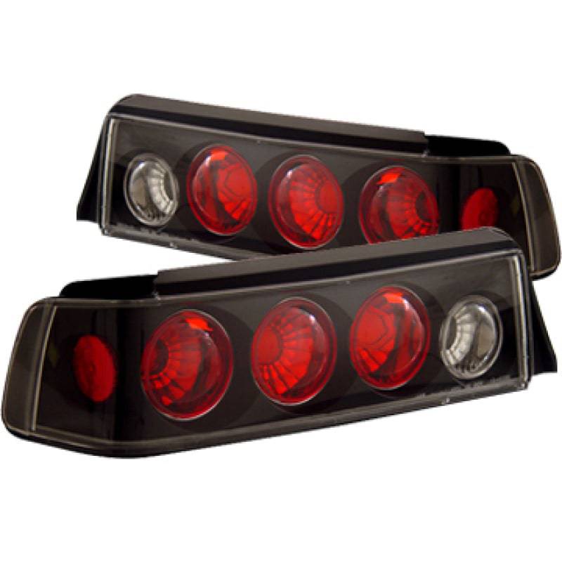 ANZO 1988-1991 Honda Civic Taillights Black - My Store