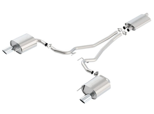 Borla 15-16 Ford Mustang EcoBoost 2.3L AT/MT EC-Type Cat Back SS Single Round Rolled Tips Exhaust - My Store
