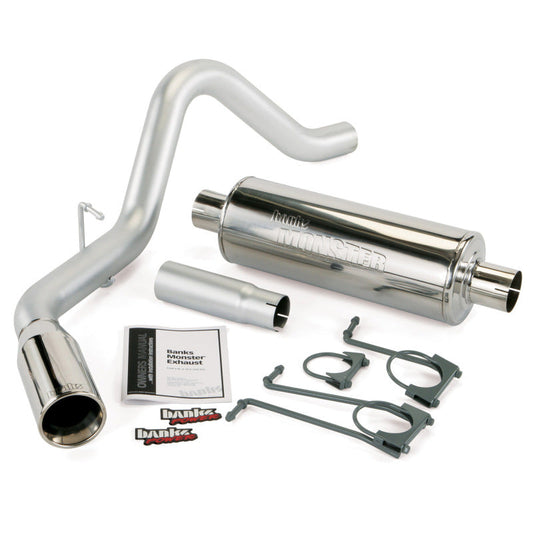 Banks Power 08-09 Ford 6.8 S/D EC/CCSB Monster Exh Sys - SS Single Exh w/ Chrome Tip - Mammoth Racing -