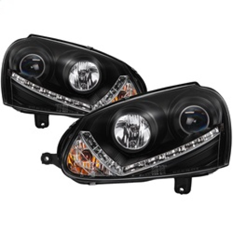 Spyder Volkswagen GTI 06-09/Jetta 06-09 Halogen Model Only - DRL Black PRO-YD-VG06-DRL-BK - Mammoth Racing -