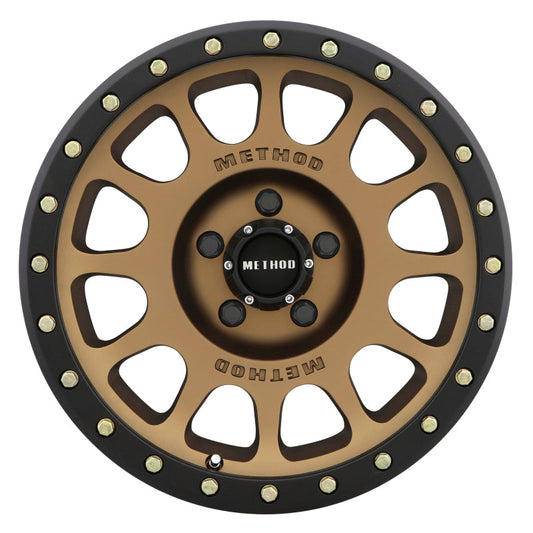 Method Mr305 NV 17x8.5 0mm Offset 5x150 116.5mm CB Method Bronze/Black Street Loc Wheel