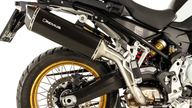 Remus 2018 BMW F 750 GS 4G85 57 kW (Euro 4) Black Hawk Black Slip On - Mammoth Racing -