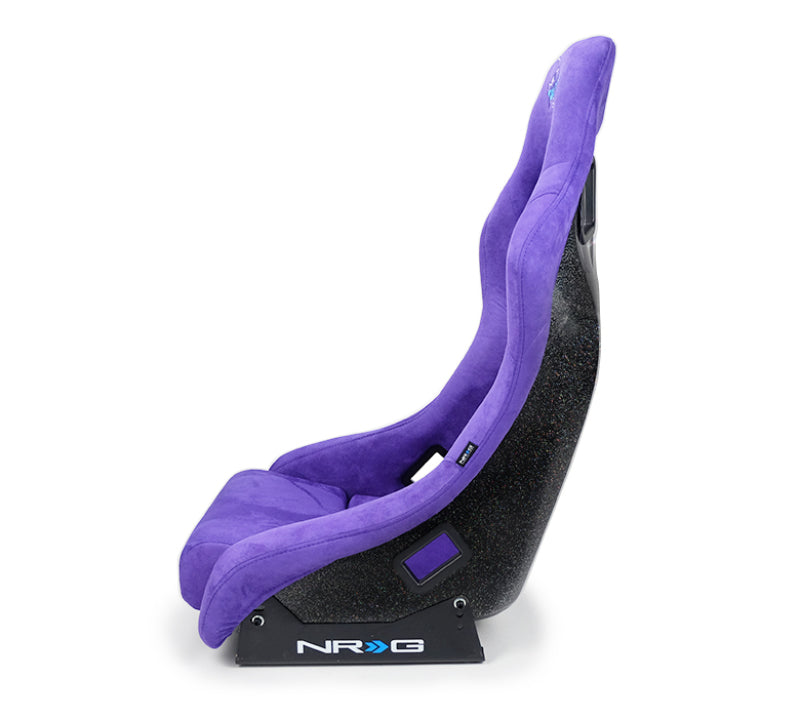 NRG FRP Bucket Seat PRISMA Edition w/ Pearlized Back Purple Alcantara - Medium - My Store