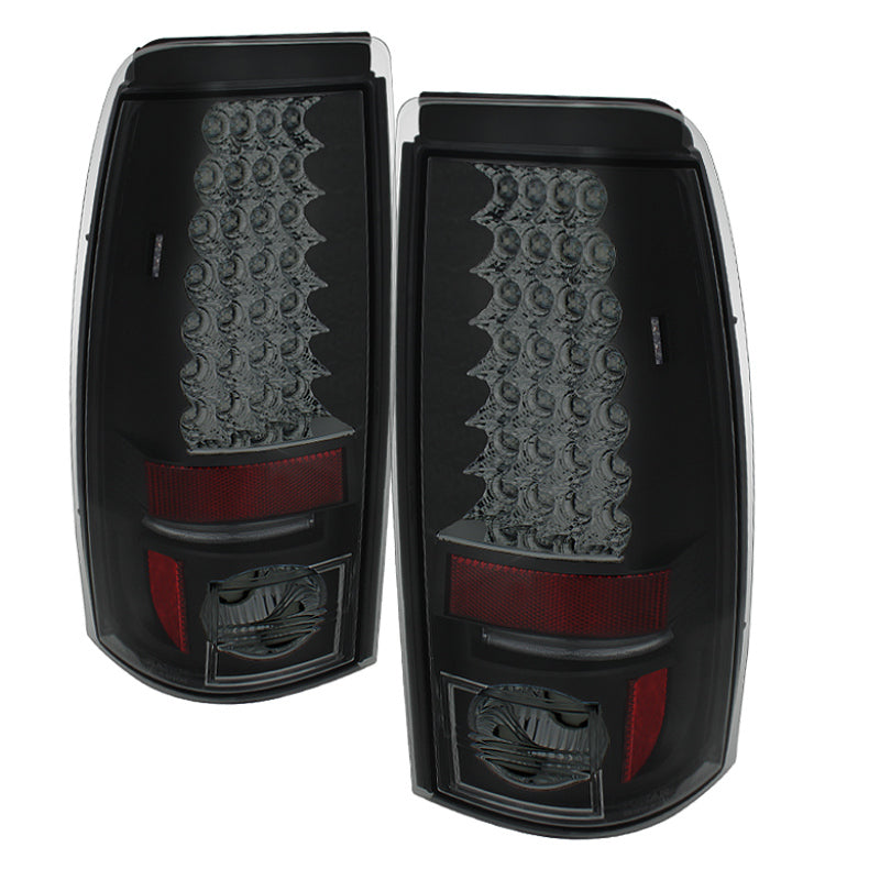Spyder Chevy Silverado 1500 99-02 (Not Fit Stepside) LED Tail Lights Blk Smke ALT-YD-CS99-LED-BSM - Mammoth Racing -