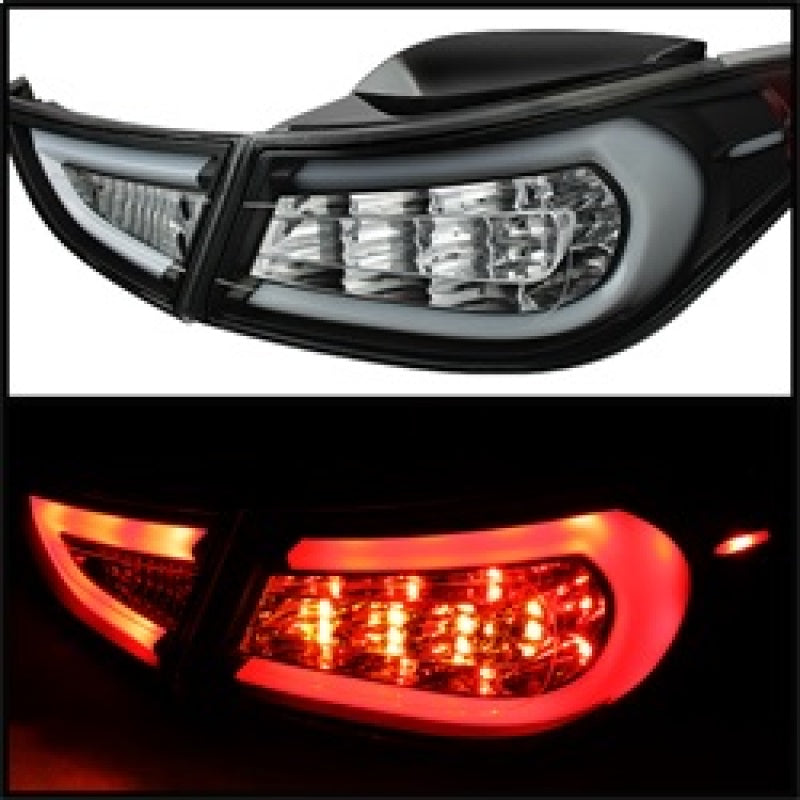 Spyder Hyundai Elantra 11-13 Light Bar LED Tail Lights Black ALT-YD-HYELAN11-LED-BK - Mammoth Racing -