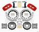 Wilwood Aero6 Front Hat Kit 14.00 Drilled Red 1999-2012 Subaru WRX w/Lines - Mammoth Racing -