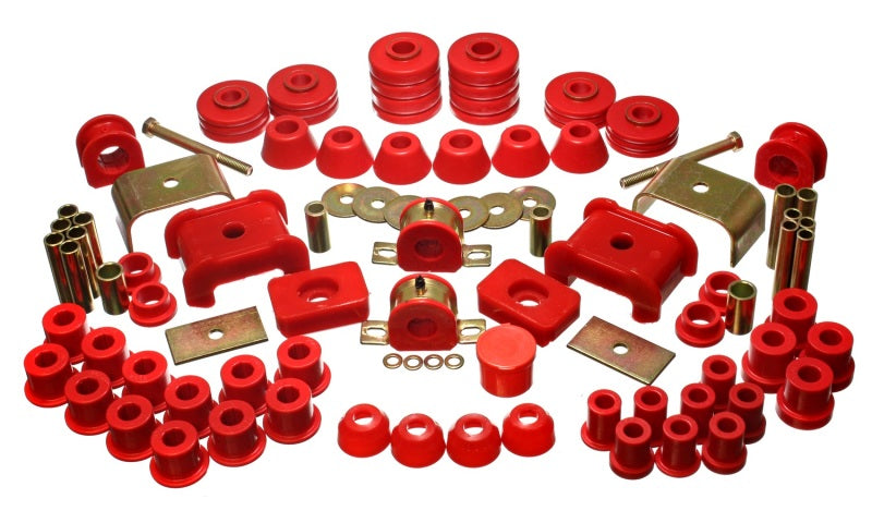 Energy Suspension 73-80 Chev/GMC 4WD w/Aftermarket Front Springs Red Hyper-Flex Master Bushing Set - Mammoth Racing -
