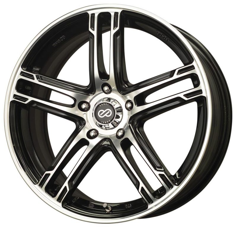 Enkei FD-05 16x7 5x114.3 38mm Offset 72.6 Bore Dia Black Machined Wheel - Mammoth Racing -