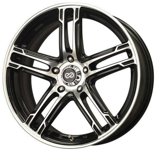 Enkei FD-05 15x7 5X114.3 38mm Offset 72.62 Bore Dia Black Machined Wheel - Mammoth Racing -