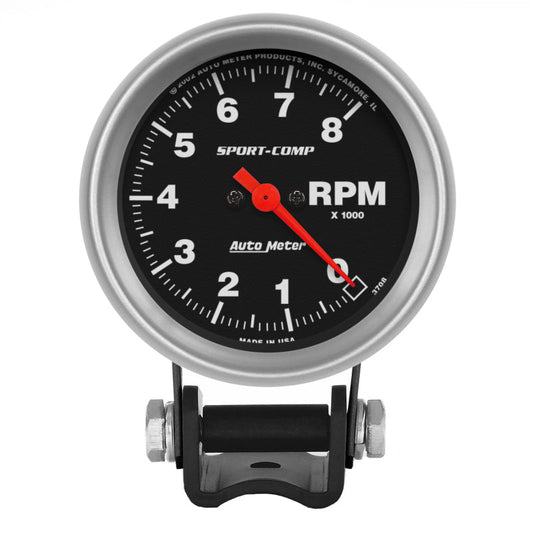 Autometer Standard 2-5/8in 8,000 RPM Pedestal Mount Tachometer Sport Comp - My Store