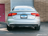 AWE Tuning Audi B8 A4 Touring Edition Exhaust - Quad Tip Polished Silver Tips - Does Not Fit Cabrio - My Store