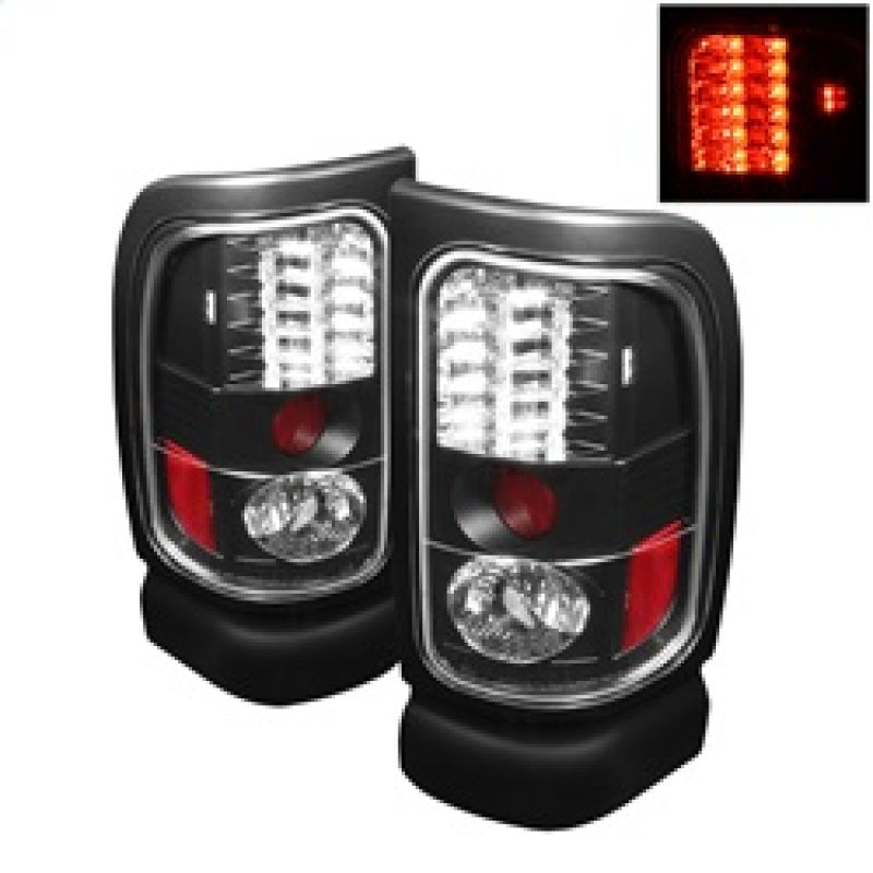 Spyder Dodge Ram 1500 94-01/Ram 2500/3500 94-02 LED Tail Lights Black ALT-YD-DRAM94-LED-BK - Mammoth Racing -