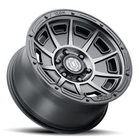 Icon Victory 17x8.5 6x5.5 0mm Offset 4.75in BS Smoked Satin Black Tint Wheel - Mammoth Racing -