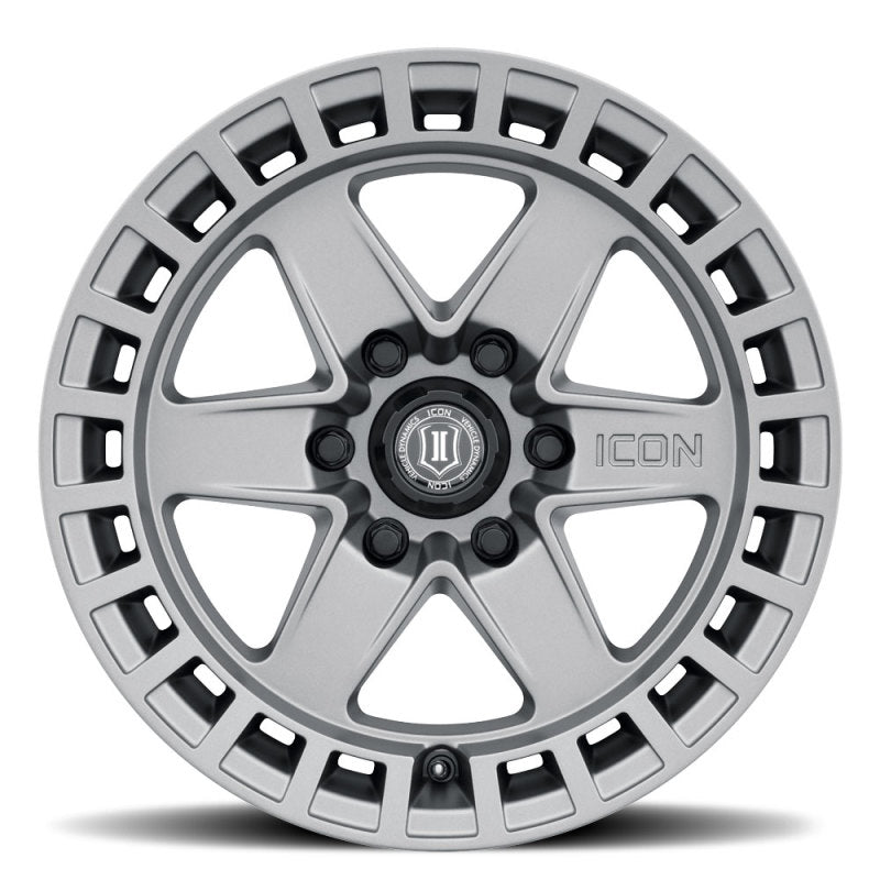 Icon Raider 17x8.5 6x120 0mm Offset 4.75in BS Titanium Wheel - Mammoth Racing -