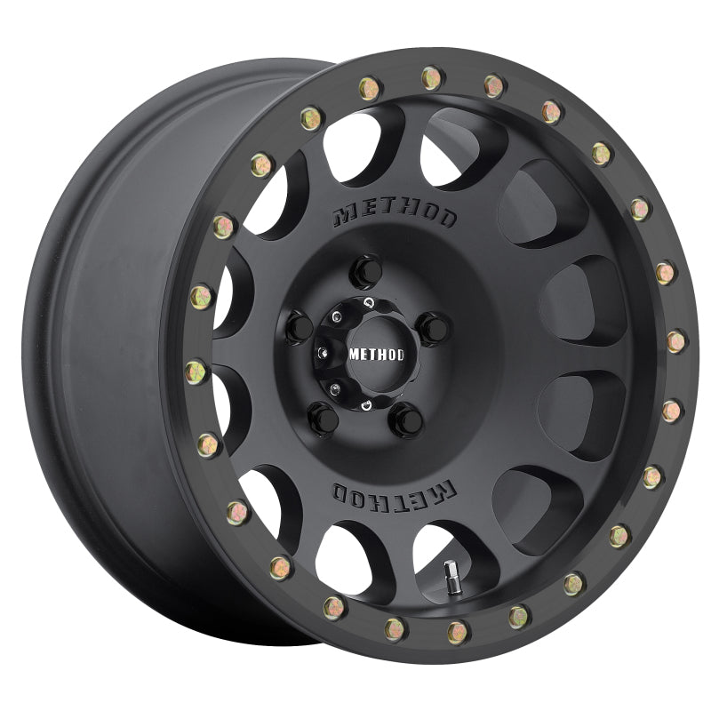 Method Mr105 Beadlock 17x9 -38mm Offset 5x4.5 83mm CB Matte Black w/BH-H24125 Wheel - Mammoth Racing -