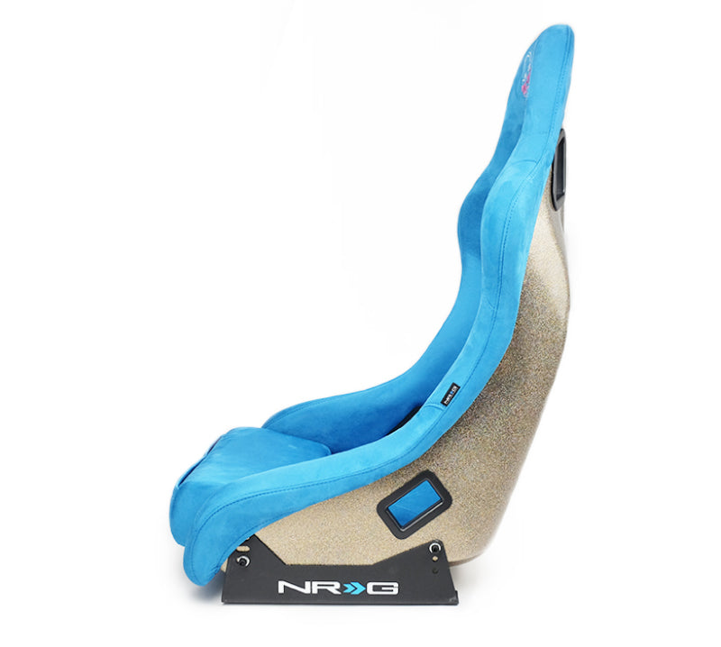 NRG FRP Bucket Seat ULTRA Edition - Medium (Blue Alcantara/Pearlized Back) - My Store