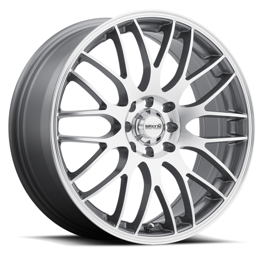 Maxxim Maze 15x6.5 8x100/114.3 Et38 Silver/Machine Face - Mammoth Racing -