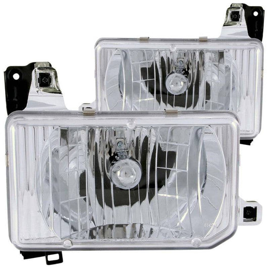 ANZO 1988-1989 Nissan Hardbody Crystal Headlights Chrome - My Store