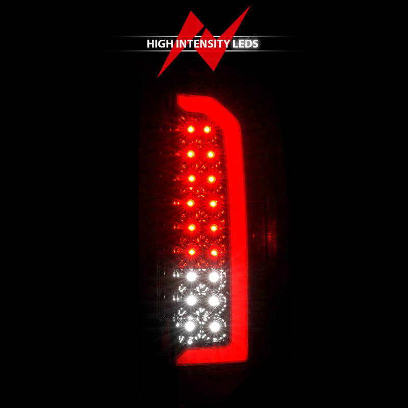 ANZO 15-21 GMC Canyon Full LED Taillights w/ Red Lightbar Black Housing/Clear Lens - Mammoth Racing -