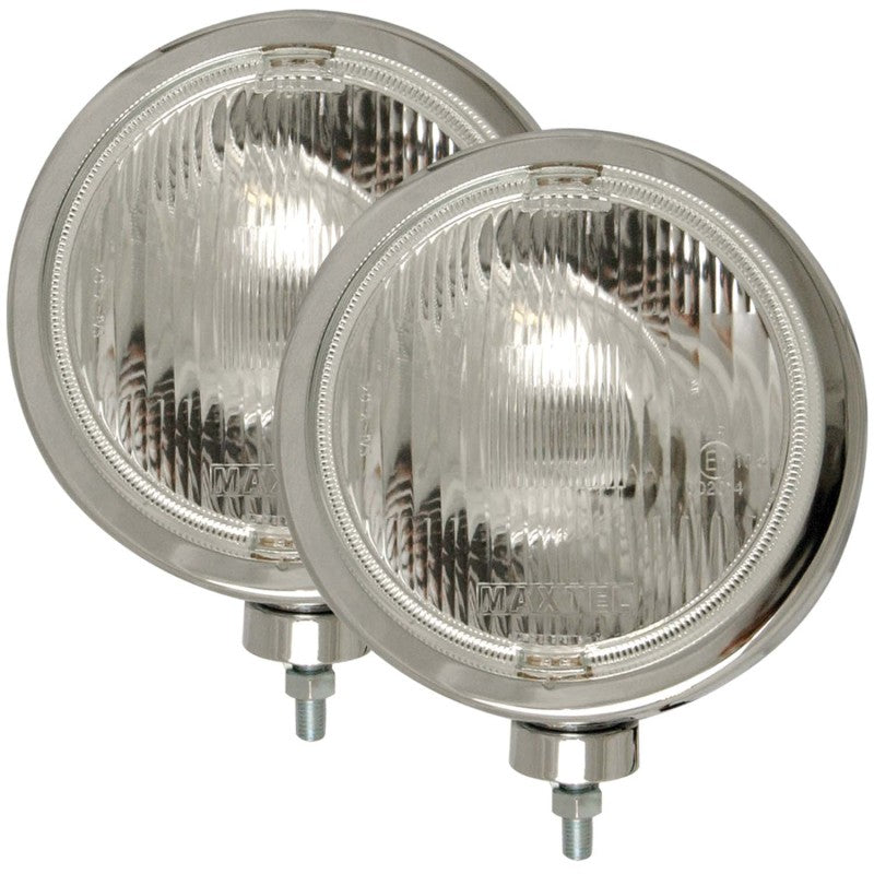ANZO Off Road Halogen Light Universal H3 8in Round Slimline Off Road Light Chrome - Mammoth Racing -