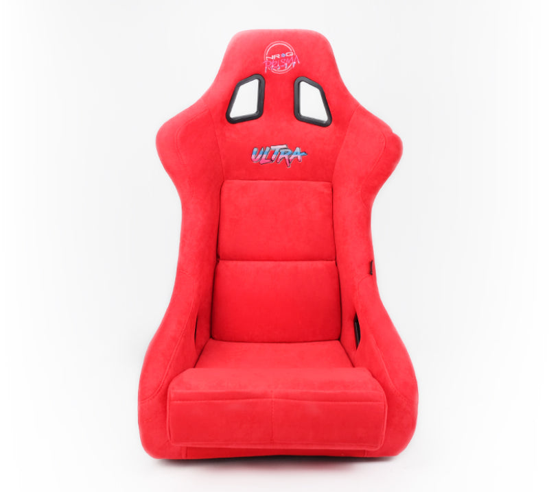 NRG FRP Bucket Seat ULTRA Edition - Large (Red Alcantara/Gold Glitter Back) - My Store