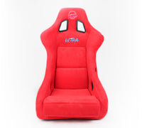 NRG FRP Bucket Seat ULTRA Edition - Large (Red Alcantara/Gold Glitter Back) - My Store