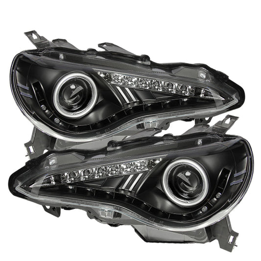 Spyder Subaru BRZ 12-14 Projector Headlights- DRL LED Black PRO-YD-SUBRZ12-BK - Mammoth Racing -