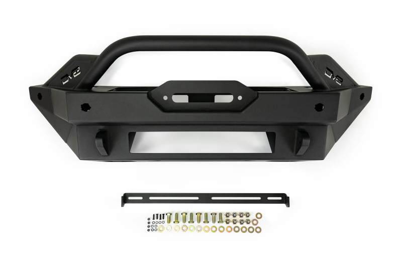 DV8 Offroad 2021+ Ford Bronco Modular Front Bumper Winch Capable w/ Auxiliary Light Mounts - Mammoth Racing -