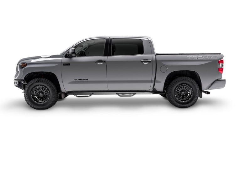 N-Fab Nerf Step 15-17 GMC - Chevy Canyon/Colorado Crew Cab 5ft Bed - Gloss Black - W2W - 3in - Mammoth Racing -
