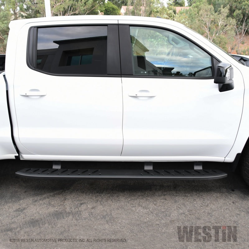 Westin 2019 Chevrolet Silverado/Sierra 1500 Crew Cab Thrasher Running Boards - Textured Black - Mammoth Racing -