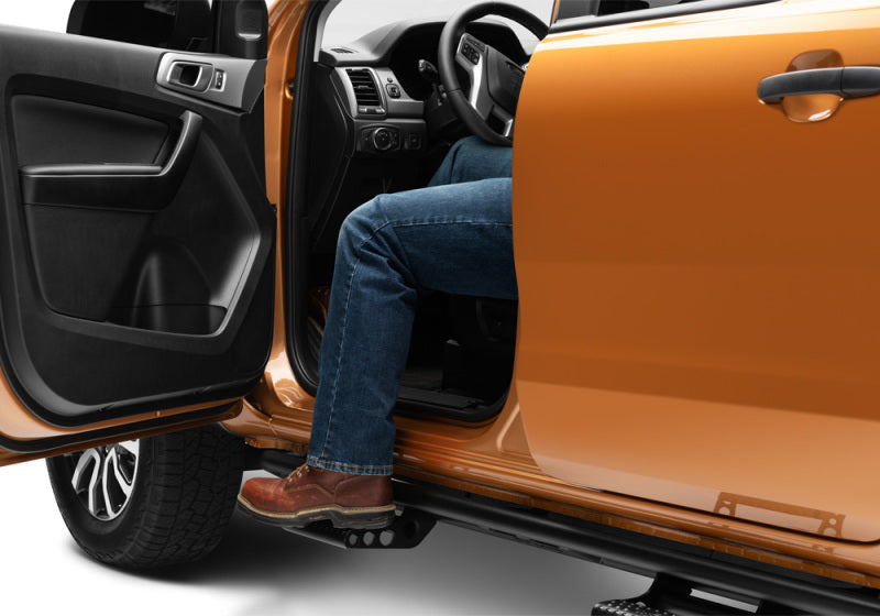 N-Fab RKR Step System 2019 Ford Ranger Crew Cab All Beds - Cab Length - Tex. Black - Mammoth Racing -