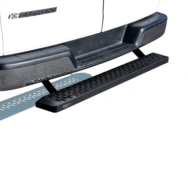 Westin Ford Transit Van 150/250/350 (Single 54in. Pass Door) Grate Steps Running Boards - Tex. Blk - Mammoth Racing -