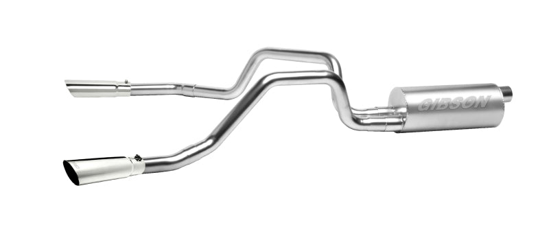 Gibson 98-00 Chevrolet S10 Base 2.2l 1.75in Cat-Back Dual Split Exhaust - Aluminized - Mammoth Racing -
