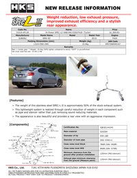 HKS Hi-Power SPEC-L2 VAB EJ20 - Mammoth Racing -