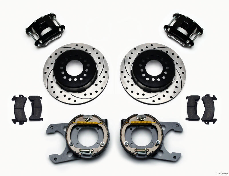 Wilwood D154 P/S Park Brake Kit Drilled Chevy C-10 2.42 Offset 5-lug - Mammoth Racing -