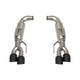 Kooks 2018+ Mustang 5.0l 4V OEM x 3in Axle-Back Exh w/3in Round Race Mufflers 4in Black Quad Tips - Mammoth Racing -