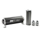 DeatschWerks Stainless Steel 10AN 10 Micron Universal Inline Fuel Filter Housing Kit (160mm) - Mammoth Racing -