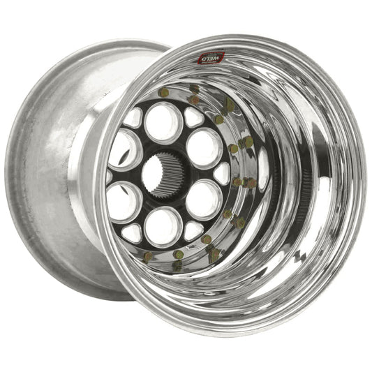 Weld Magnum Sprint 15x17 / 42-Spline / 6in. BS Black Wheel - Outer Beadlock w/6-Dzus Cover - Mammoth Racing -