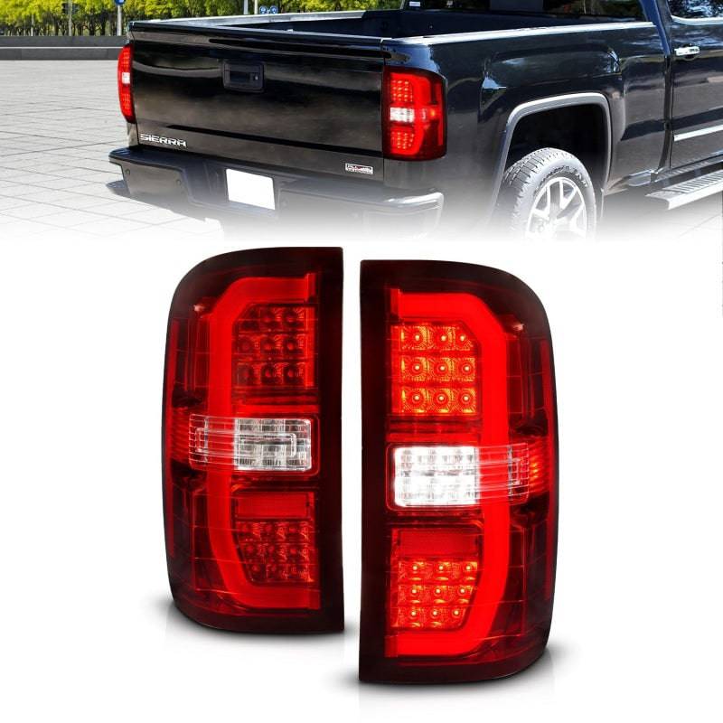ANZO 14-18 GMC Sierra 1500 LED Taillights Red/Clear - My Store